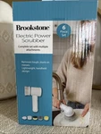 Brookstone Electric Power Scrubber Sponge Set Dish Cleaner Handheld Rechargeable. Fixed Price $15.00.