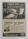 1968 Strypeeze Paint Remover Advertisement Savogran Company Norwood, Massachuset. Fixed Price $13.00.
