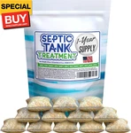 Septic Tank Treatment. 1 Year Supply. Safe Green Cultures And Enzymes Powder In. Fixed Price $45.44.