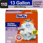 Ultra Strong 13 Gallon Trash Bags, Tall Kitchen 110. Fixed Price $19.75.