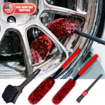 4PCS Car Wheel Brush Rims Tire Seat Engine Wash Cleaning Kit Auto Detailing Tool. Fixed Price $12.99.