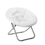 Urban Lifestyle Mongolian Faux Fur Saucer 29" 32" 22" D, Off White. Fixed Price $68.99.