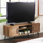 Modern Rustic Wood Finish Tv Stand With Mid-century Legs For Up To 65-INCH. Fixed Price $355.81.