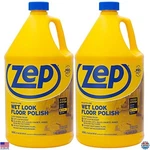 Wet Look Floor Polish 1 Gallon Case Of 2 - Glossy Finish, Scuff & Slip Resistant. Fixed Price $67.41.