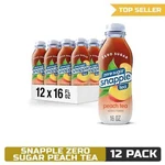 Snapple Zero Sugar Peach Tea, 16 Fl Oz Recycled Plastic Bottle (pack Of 12). Fixed Price $21.88.