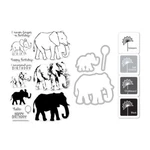 Hero Arts "elephant" Clear Stamps + Frame Cuts Dies Mini Ink Pad Set Bundle. Fixed Price $26.95.