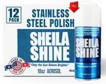 NEW,12 X 10OZ Steel Cleaner And Polish -stainless Sprays. Fixed Price $173.32.