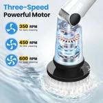 Amiluo Electric Spin Scrubber, 600 Rpm Cordless Bathroom Cleaning Brush - White. Fixed Price $42.92.