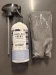 Therapy Plant Based Stainless Steel Cleaner &microfiber Cloth Combo 16 Oz. Fixed Price $25.99.