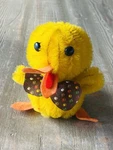 Vtg Yellow Chenille Pipe Cleaner Chicken Ducky 5" Tall Easter Spring. Fixed Price $19.99.