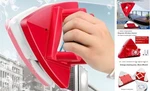 Outside Magnetic Window Cleaner, Double-sided Brush Glass Wiper Cleaning Red. Fixed Price $88.54.