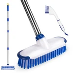 Floor Scrub Brush With Long Handle 2 In 1 Deck Stiff Bristle. Fixed Price $27.20.