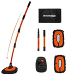 Yeewayveh 55" Car Wash Brush Mop With Long Handle, 15 Degree Inch, Orange. Fixed Price $39.01.