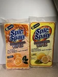Lot Of 2 Spic & Span 6 Piece Lemon Orange Scented Cleaning Wipes Kitchen. Fixed Price $14.00.