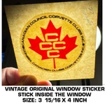 Canadian Council Corvette Clubs Inc. Window Decal Sticker-vintage Original. Fixed Price $7.94.
