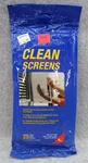 Screens 25 Pk Sturdy Cleaning Wipes 8" X 10" Ettore Window Dust Dirt Read. Fixed Price $7.74.