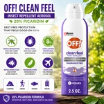 Off! Clean Feel Bug Spray 20% Picaridin Deet Free Travel 2.5OZ. Fixed Price $11.00.