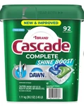 Cascade Complete Shine Boost Dishwasher Pods Fresh Scent 92CT Bulk New Sealed. Fixed Price $20.99.