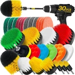 Holikme 30PACK Drill Brush Attachments Set,scrub Pads & Sponge, Power Scrubber. Fixed Price $41.85.