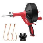 Populo Drain Auger, 25 Ft Plumbing Snake Clog Remover With Glove And. Fixed Price $24.97.