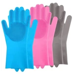 Magic Silicone Brush Dishwashing Gloves. Fixed Price $34.00.