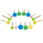 Nuomi 15 Pieces Sponge Stamps Kids Painting Brush With Small, Multicolor. Fixed Price $15.84.