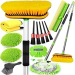 Dgheyqt 62'' Car Wash Brush With Long Handle, Kit 8PCS, Yellow. Fixed Price $45.16.
