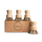 Bonumvita Bamboo Dish Brush SET,4 Pack Kitchen Palm Pot With Yellow. Fixed Price $16.73.