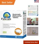 Natural 40 Count Dishwasher Tablets - Sparkling Clean With Reduced Emissions. Fixed Price $17.99.