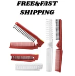 6 Folding Hair Compact Travel Brush Comb Pocket Size Car Purse Bag Styling Salon. Fixed Price $20.98.