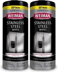 2 Pack Weiman Stainless Steel Surfaces Cleaning Wipes Streak Free 30CT. Fixed Price $22.00.