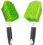 2 Pack Car Wash Brush, For Cleaning Tires, Soft & Stiff Green. Fixed Price $23.22.