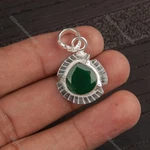 Green Onyx Stone 925 Sterling Silver Sister Engagement Elegant Pendant Jewelry. Fixed Price $30.99.