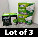 LOT/3: 1 Swiffer Heavy Duty Dry Sweeping Cloth, 2 Cloths. Fixed Price $19.95.