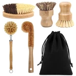 Vankcp 5 Pack Natural Bamboo Cleaning Brush Set, Pot Dish Scrub Type 2. Fixed Price $28.59.