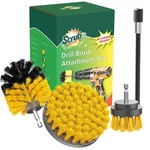 Scrubit Drill Brush Attachment Set Power Scrubber Tile Grout Tool - Yellow. Fixed Price $27.13.