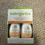 2-PACK 1.7 Oz. Babyganics Alcohol-free Foaming On-the-go Hand Sanitizer. Fixed Price $18.00.