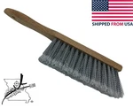 7" Bench Brush Workshop Dust Car Home 14" Overall Wood Handle Syntheti. Fixed Price $13.74.