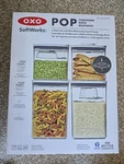 Oxo Softworks 4-PIECE Food Storage Pop Container Set W/ Measuring Cup & Scoop. Fixed Price $49.99.