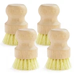 4-PACK Bamboo Dish Brush, Palm Scrubber With Nylon Bristles For Cl.... Fixed Price $13.07.
