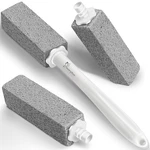 Pumice Stone Toilet Cleaner Extra Long Handle 3 Refills Hard Water Stain Remover. Fixed Price $17.99.