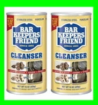 2 Bar Keepers Friend Cleanser Kitchen Bath Cleaner & Polish Cookware 15OZ Powder. Fixed Price $14.98.