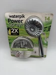 Waterpik Powerspray+ Shower Head & Hose W/ Hybrid Dial 14 Pattern 962782. Fixed Price $36.95.