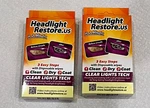 2X Headlight Restoration Kits From Clear Lights Tech,hl Cleaning WIPES,RH1,DANDY. Fixed Price $17.99.