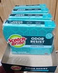 Scotch-brite Odor Resist, Powerful Scrubbing, Sponges 30306-4 Green. Fixed Price $9.99.