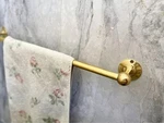 Unlacquered Brass Towel Bar, Handcrafted Kitchen Rail, Solid. Fixed Price $175.00.
