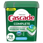 Cascade Complete Dishwasher Pods - Fresh Scent 78 Count (pack Of 1), White. Fixed Price $30.29.