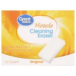 New Great Value Original Miracle Cleaning Eraser, 12 Count. Fixed Price $10.47.