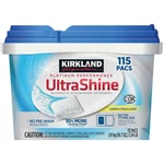 Kirkland Dishwasher Ultrashine Detergent 115 Pieces. Fixed Price $32.68.
