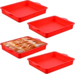 Set Of 4 Silicone Square Cake Pan Brownie Nonsti. Fixed Price $26.99.